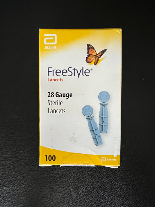 Freestyle lancets 28 gauge  100ct